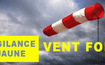 Vigilance jaune pour le phénomène « vent »